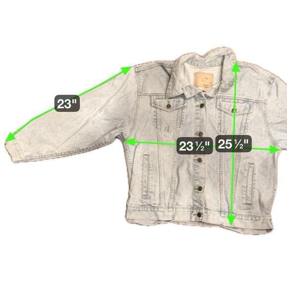 The London Jean MODA INT’L Vintage Denim Jacket Large Light Wash Oversized - Picture 9 of 9